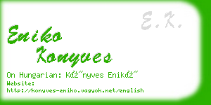 eniko konyves business card